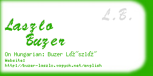 laszlo buzer business card